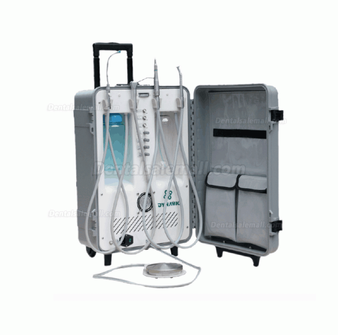 Dynamic DU892 Portable Dental Delivery Unit With Air Compressor w/ 3-way Syringe